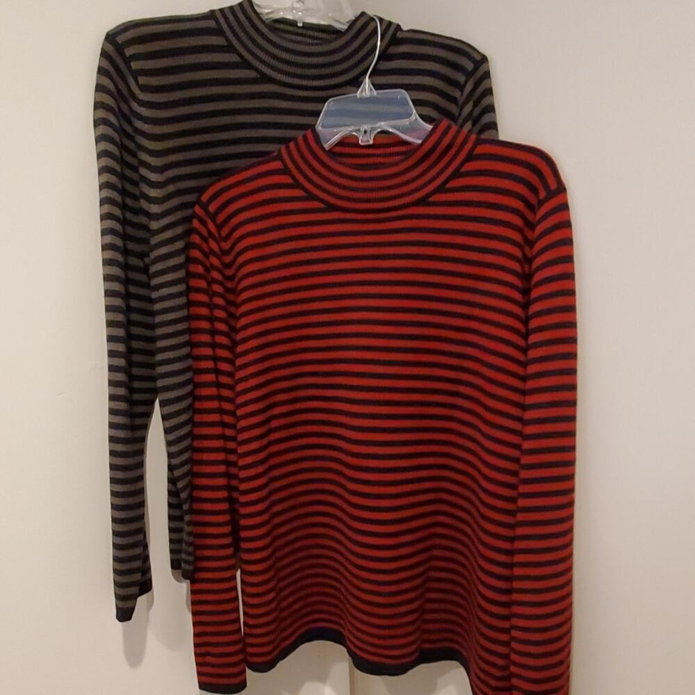 2 Sag Harbor xlarge pullover sweaters Vintage Grandma sweater Grandmacore